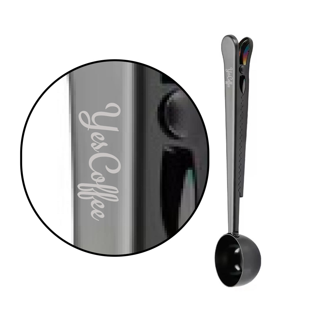 Cuchara de acero inoxidable para Café y Clip para sellar bolsa | Accesorio
