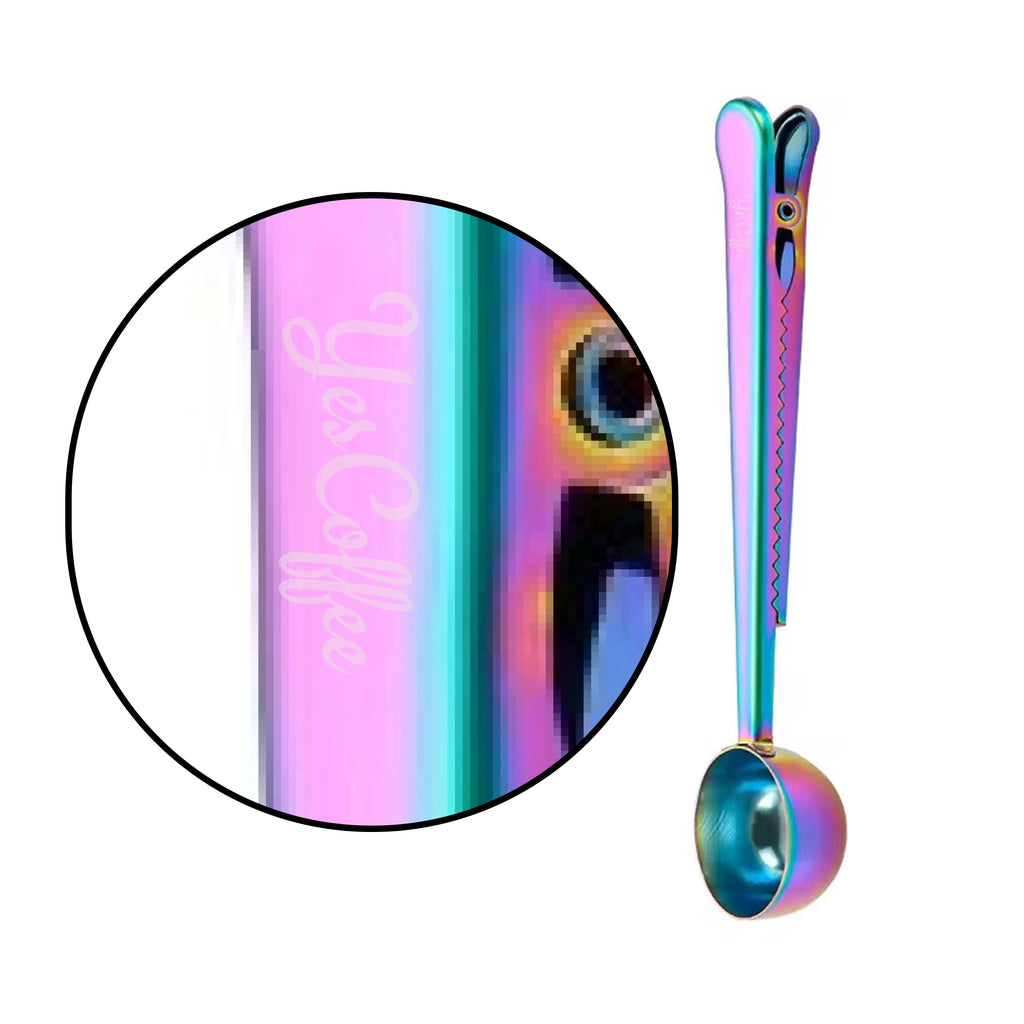 Cuchara de acero inoxidable para Café y Clip para sellar bolsa | Accesorio