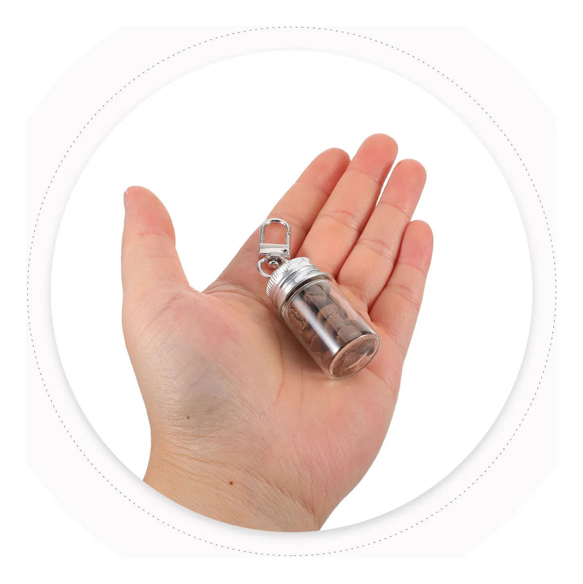 Llavero Mini Frasco con Granos de Café Reales | Accesorio Coffee Lover