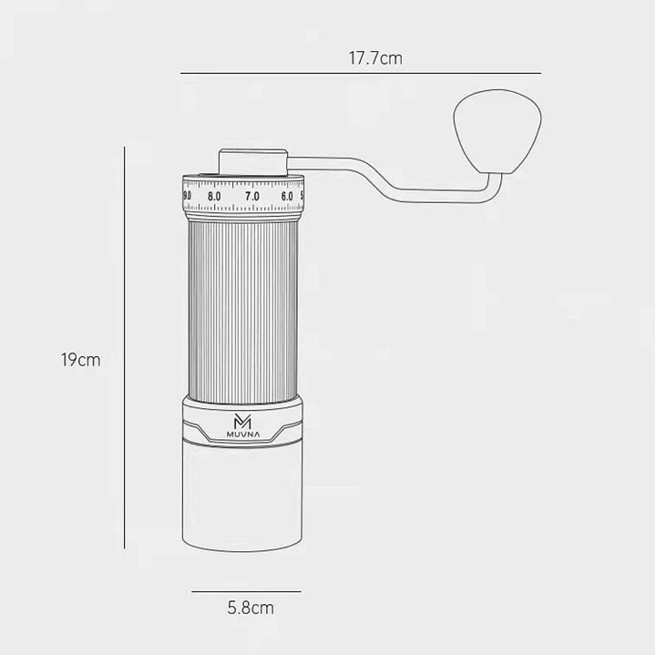 Molinillo Manual De Café Muvna GM² Muela 7 Puntas