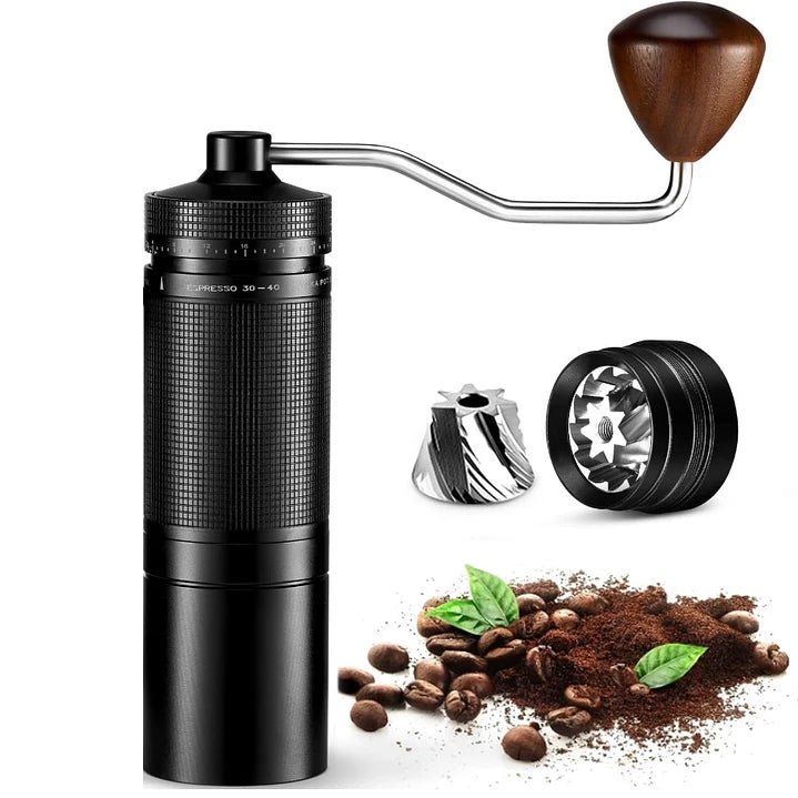 Molinillo De Granos De Café Con Ajuste Externo Muela 7 Puntas