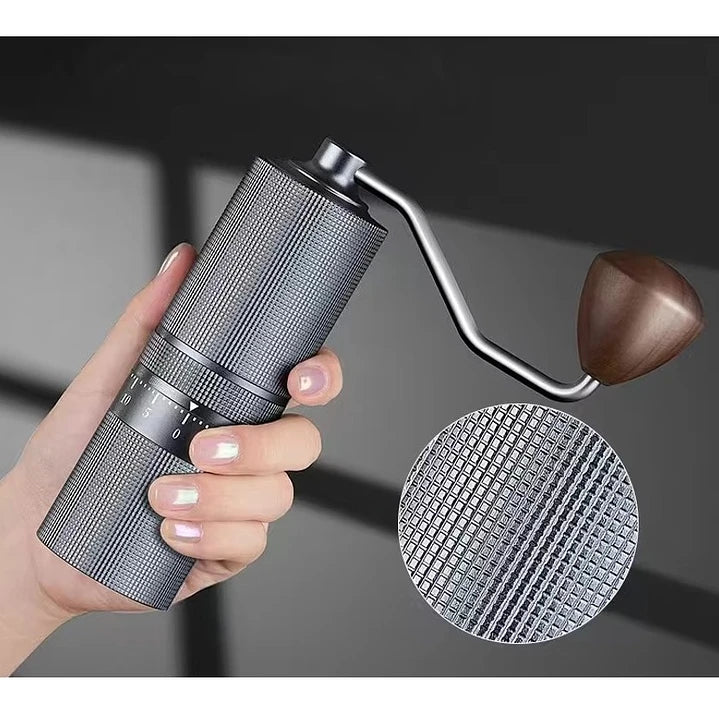 Molinillo Metalico Granos De Café Con Ajuste Externo Muela 7 Puntas