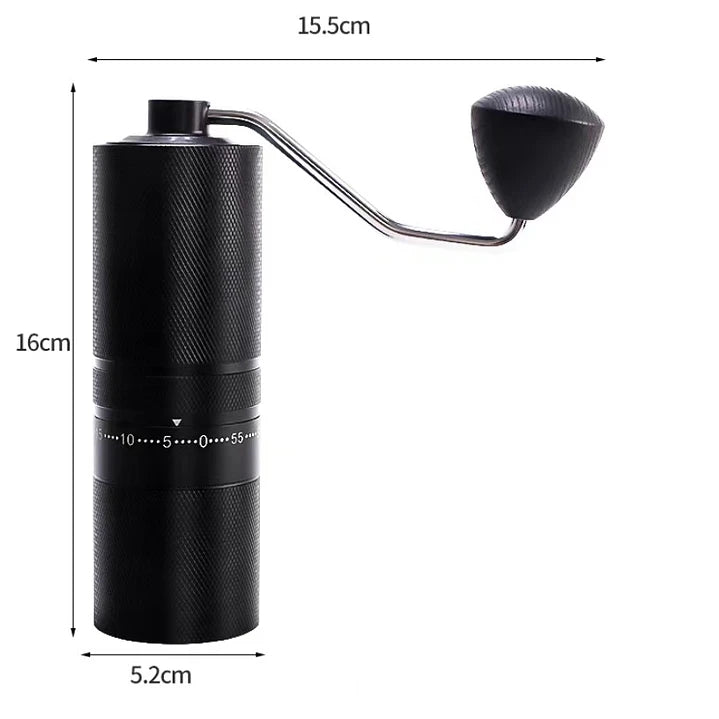 Molinillo Metalico Granos De Café Con Ajuste Externo Muela 7 Puntas