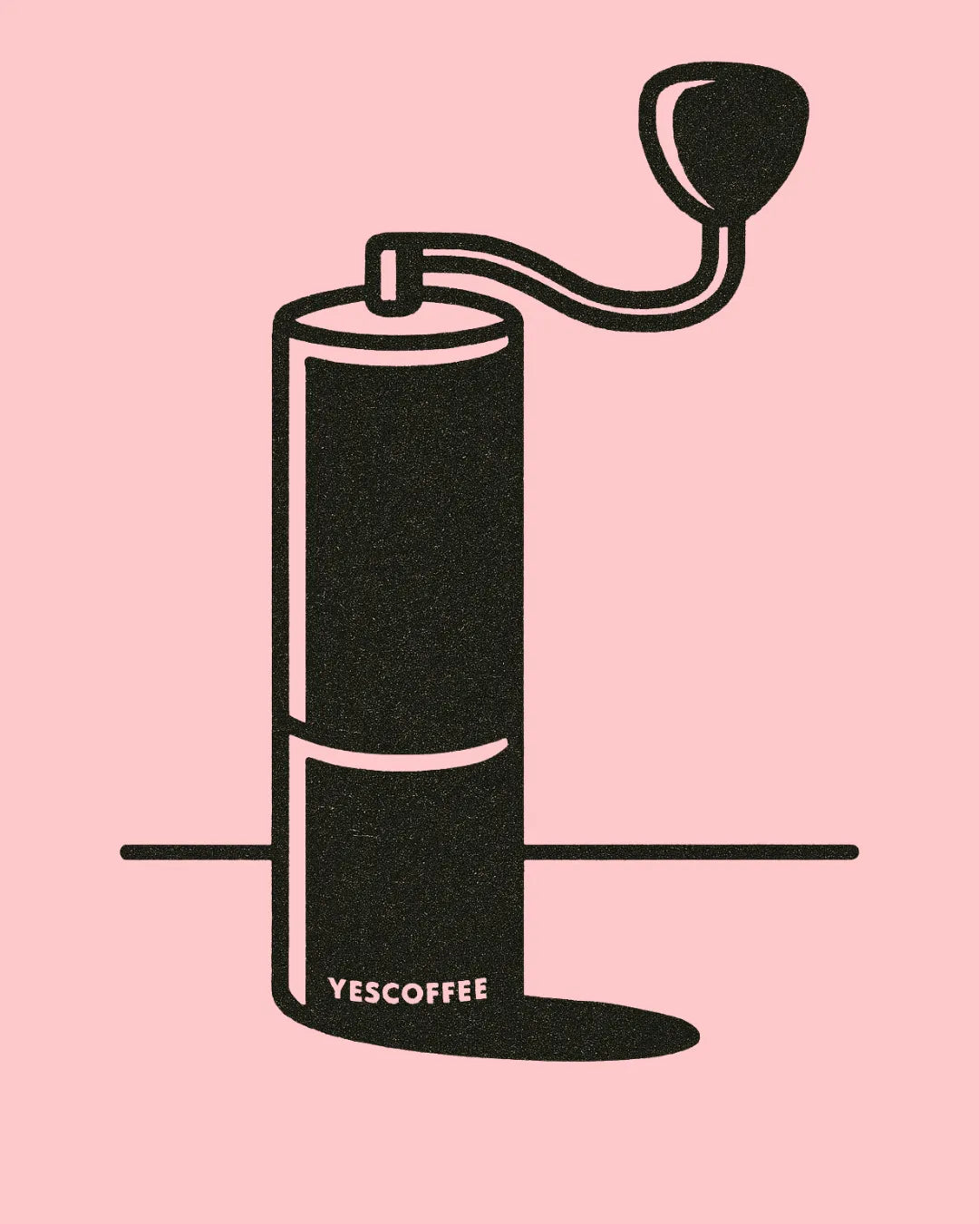 Ilustración molinillo manual Yes Coffee