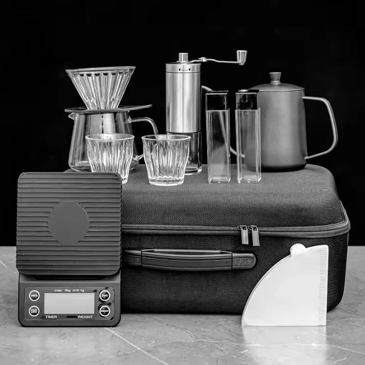 Kit Set Accesorios De Cafe Filtrado V60 Maletin Viaje Camping