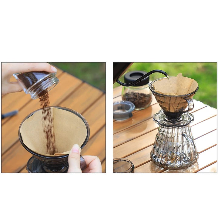 Set V60 Kit Accesorios De Cafe Filtrado y Molinillo